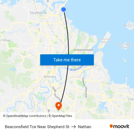 Beaconsfield Tce Near Shepherd St to Nathan map