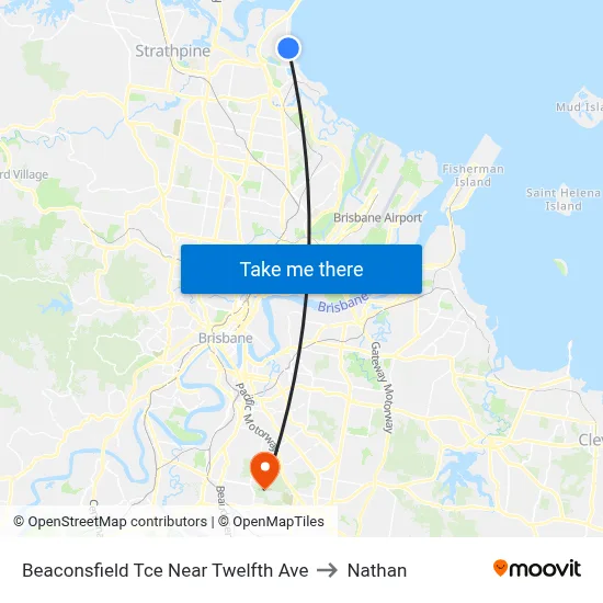 Beaconsfield Tce Near Twelfth Ave to Nathan map