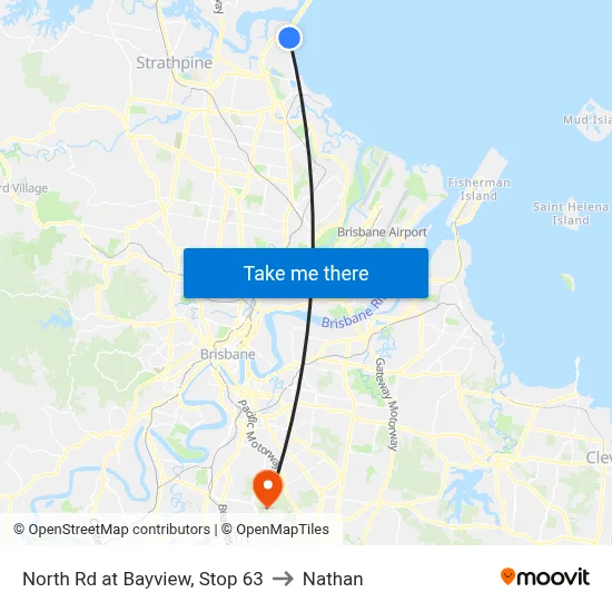 North Rd at Bayview, Stop 63 to Nathan map