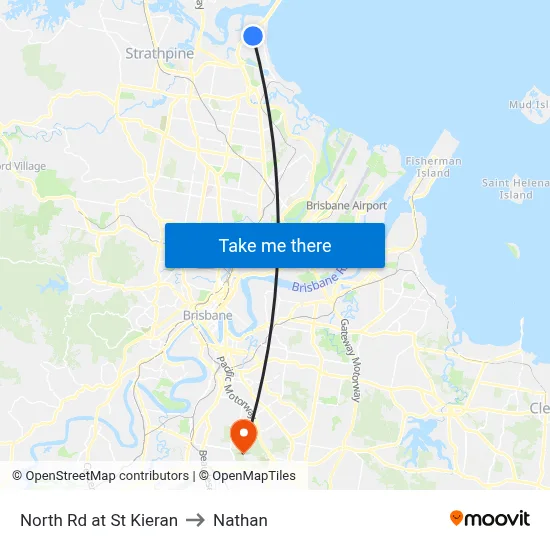North Rd at St Kieran to Nathan map