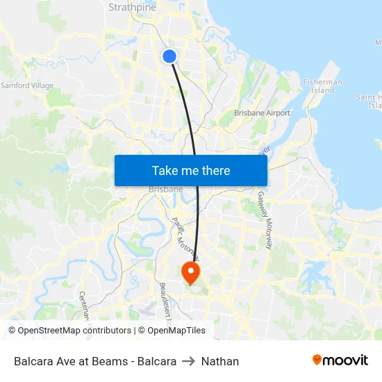 Balcara Ave at Beams - Balcara to Nathan map