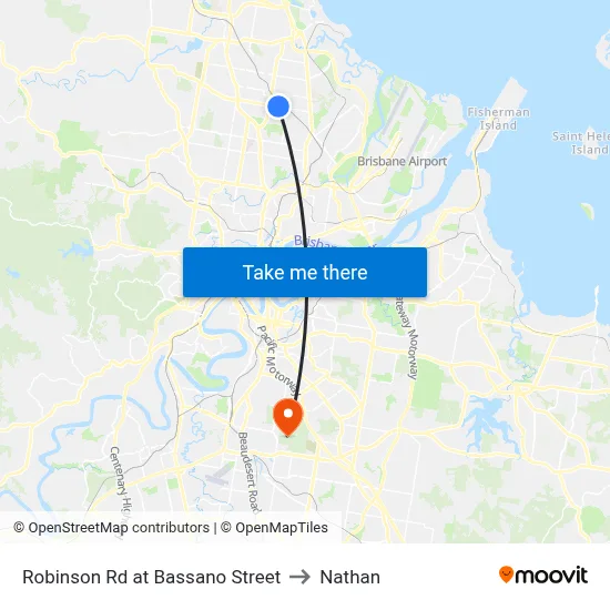 Robinson Rd at Bassano Street to Nathan map