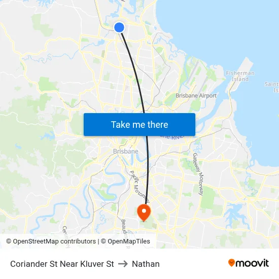 Coriander St Near Kluver St to Nathan map