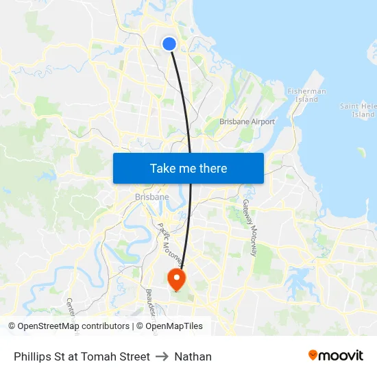 Phillips St at Tomah Street to Nathan map