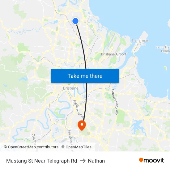Mustang St Near Telegraph Rd to Nathan map