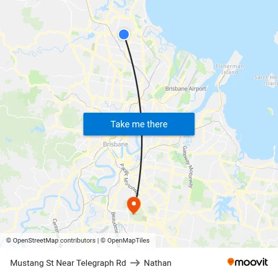 Mustang St Near Telegraph Rd to Nathan map