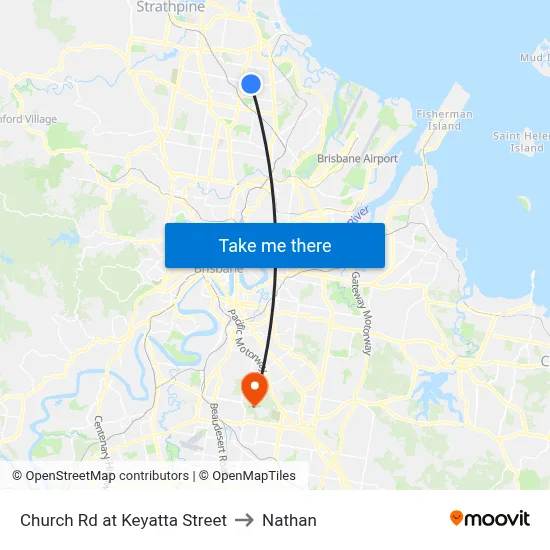 Church Rd at Keyatta Street to Nathan map