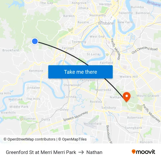 Greenford St at Merri Merri Park to Nathan map