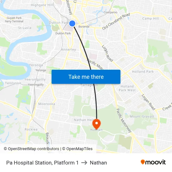 Pa Hospital Station, Platform 1 to Nathan map