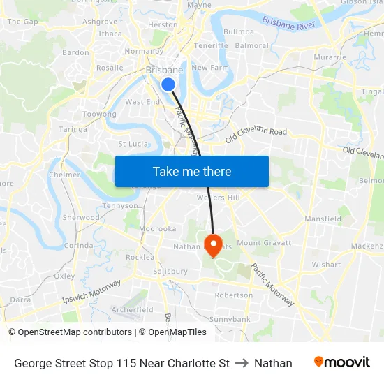 George Street Stop 115 Near Charlotte St to Nathan map