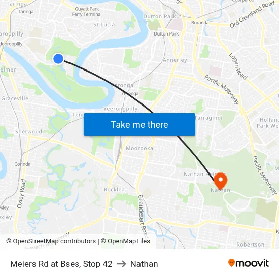 Meiers Rd at Bses, Stop 42 to Nathan map