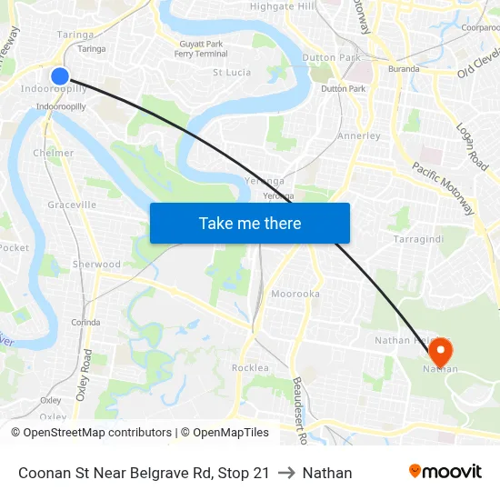 Coonan St Near Belgrave Rd, Stop 21 to Nathan map