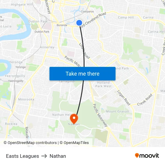 Easts Leagues to Nathan map