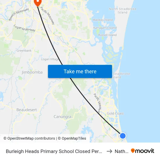 Burleigh Heads Primary School Closed Permanently to Nathan map