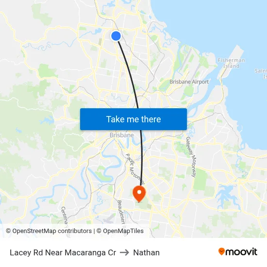 Lacey Rd Near Macaranga Cr to Nathan map