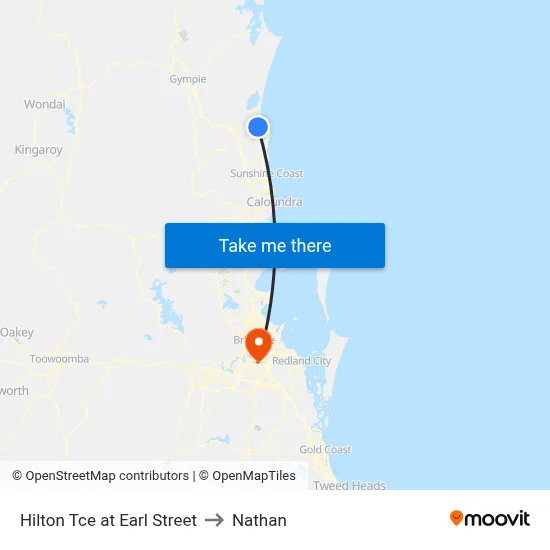 Hilton Tce at Earl Street to Nathan map
