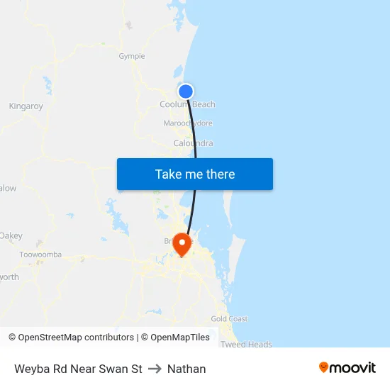 Weyba Rd Near Swan St to Nathan map