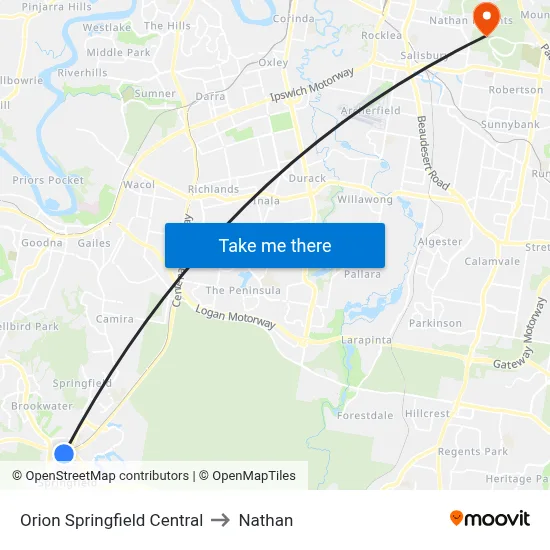 Orion Springfield Central to Nathan map