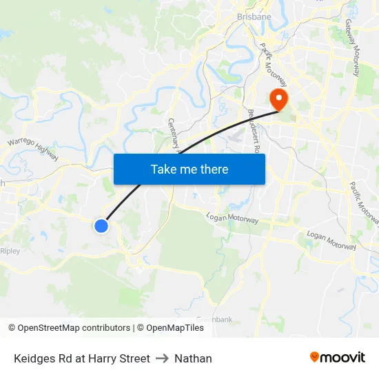 Keidges Rd at Harry Street to Nathan map