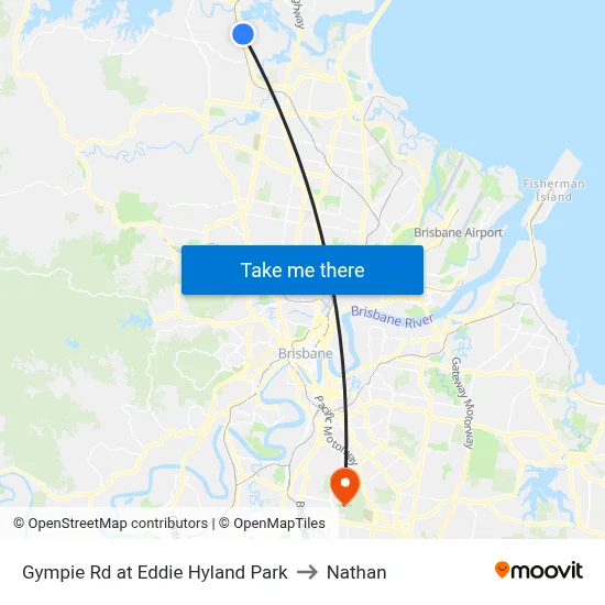 Gympie Rd at Eddie Hyland Park to Nathan map