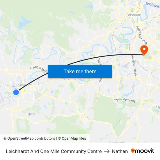 Leichhardt And One Mile Community Centre to Nathan map