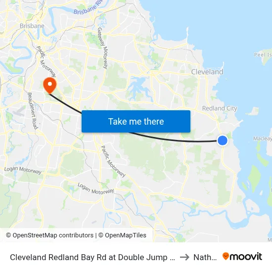 Cleveland Redland Bay Rd at Double Jump Road to Nathan map