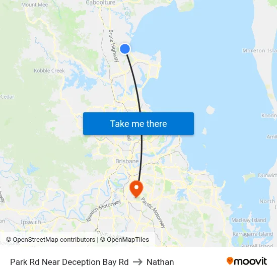 Park Rd Near Deception Bay Rd to Nathan map