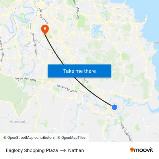 Eagleby Shopping Plaza to Nathan map