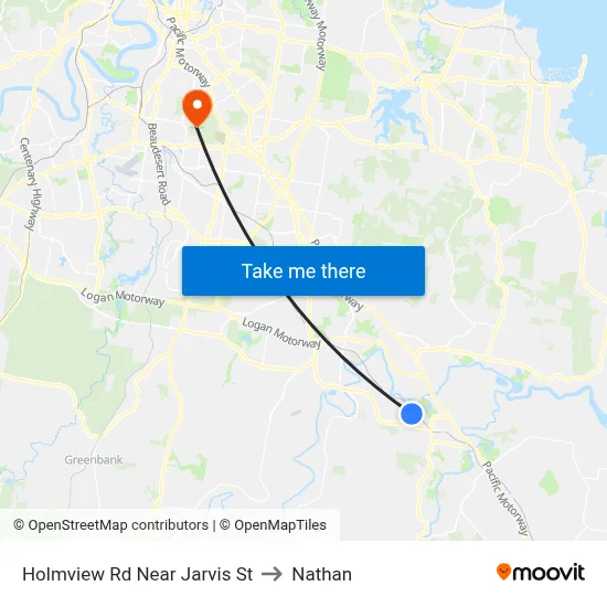 Holmview Rd Near Jarvis St to Nathan map