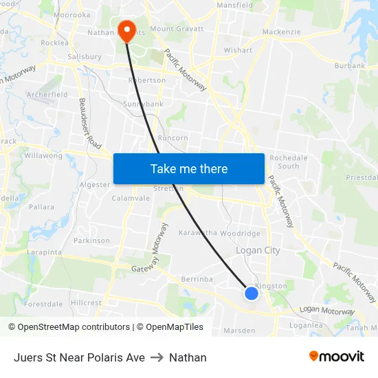 Juers St Near Polaris Ave to Nathan map