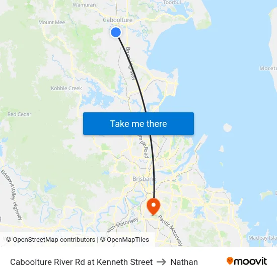 Caboolture River Rd at Kenneth Street to Nathan map