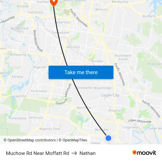 Muchow Rd Near Moffatt Rd to Nathan map