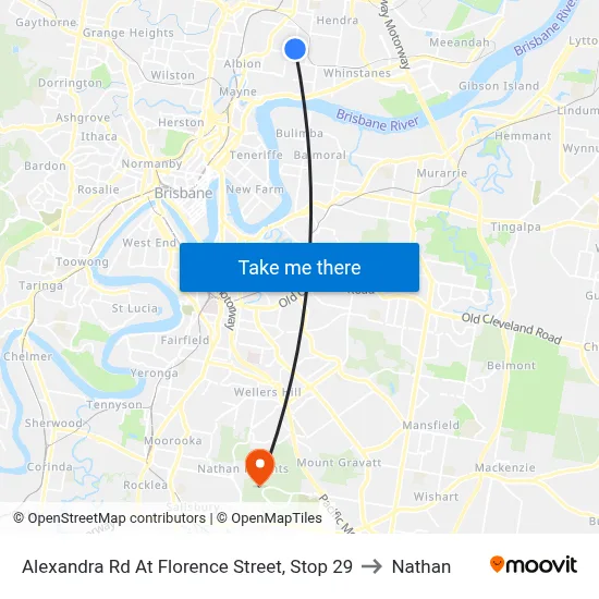Alexandra Rd At Florence Street, Stop 29 to Nathan map