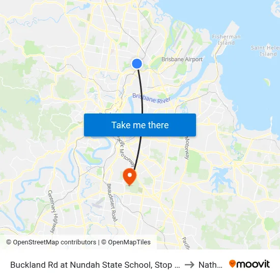 Buckland Rd at Nundah State School, Stop 38a to Nathan map
