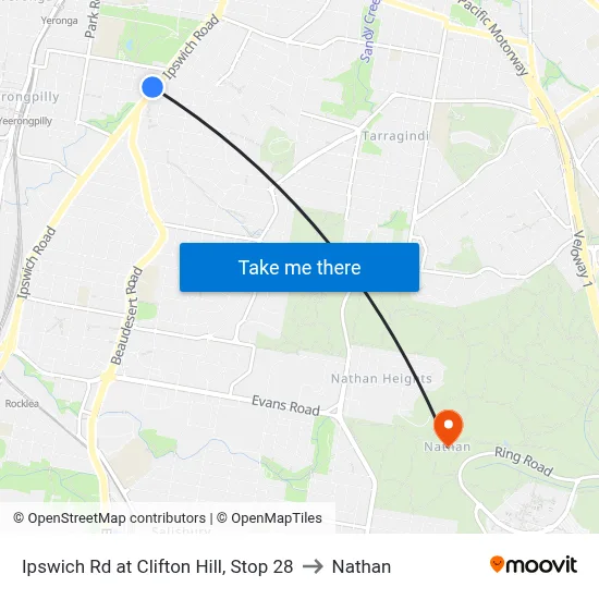 Ipswich Rd at Clifton Hill, Stop 28 to Nathan map