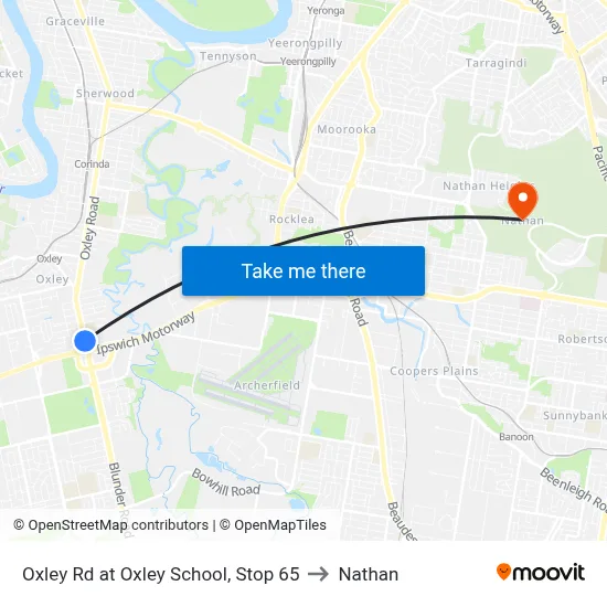 Oxley Rd at Oxley School, Stop 65 to Nathan map