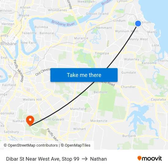 Dibar St Near West Ave, Stop 99 to Nathan map