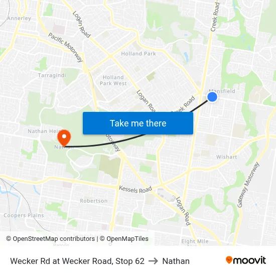 Wecker Rd at Wecker Road, Stop 62 to Nathan map