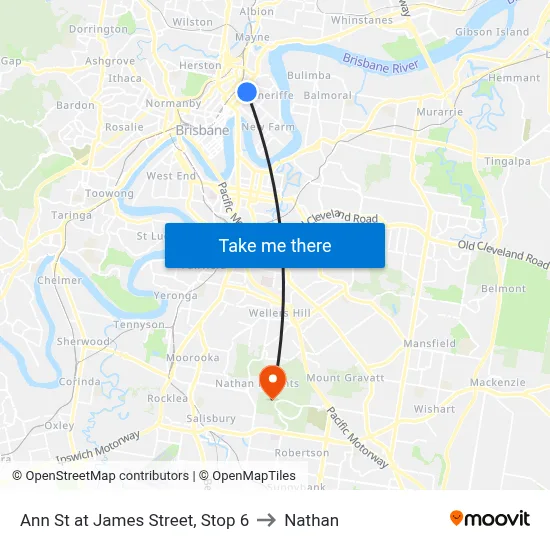 Ann St at James Street, Stop 6 to Nathan map