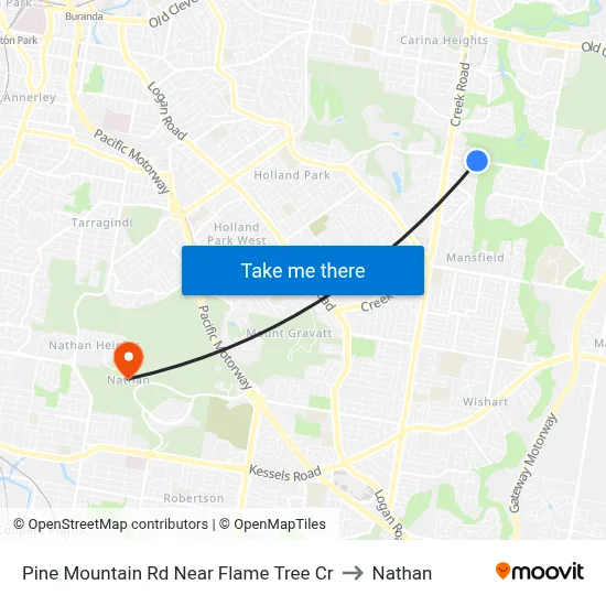 Pine Mountain Rd Near Flame Tree Cr to Nathan map