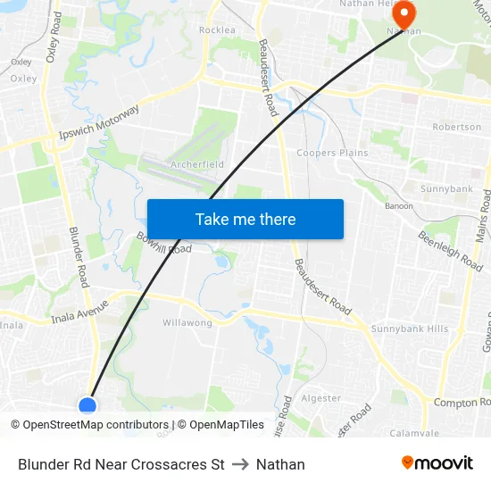 Blunder Rd Near Crossacres St to Nathan map