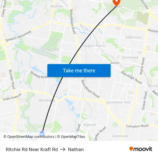 Ritchie Rd Near Kraft Rd to Nathan map