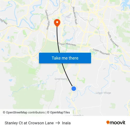 Stanley Ct at Crowson Lane to Inala map