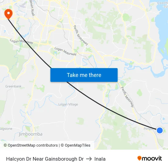 Halcyon Dr Near Gainsborough Dr to Inala map