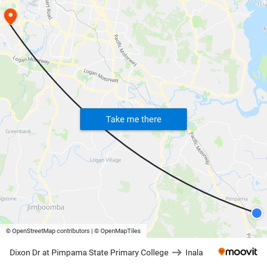 Dixon Dr at Pimpama State Primary College to Inala map