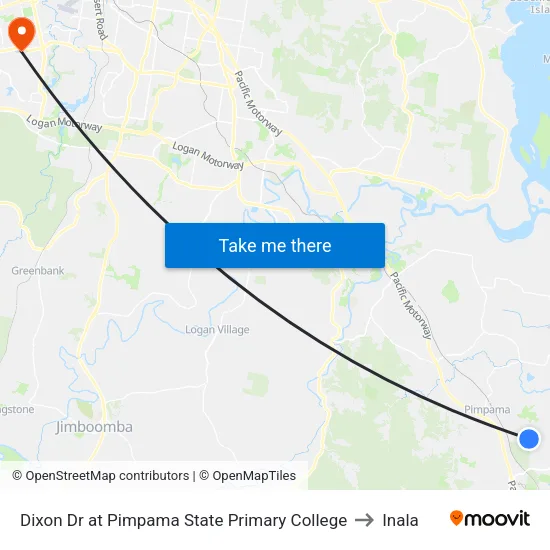 Dixon Dr at Pimpama State Primary College to Inala map