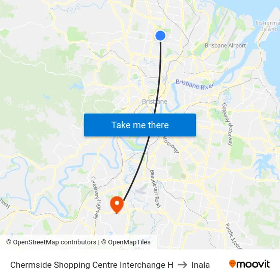Chermside Shopping Centre Interchange H to Inala map