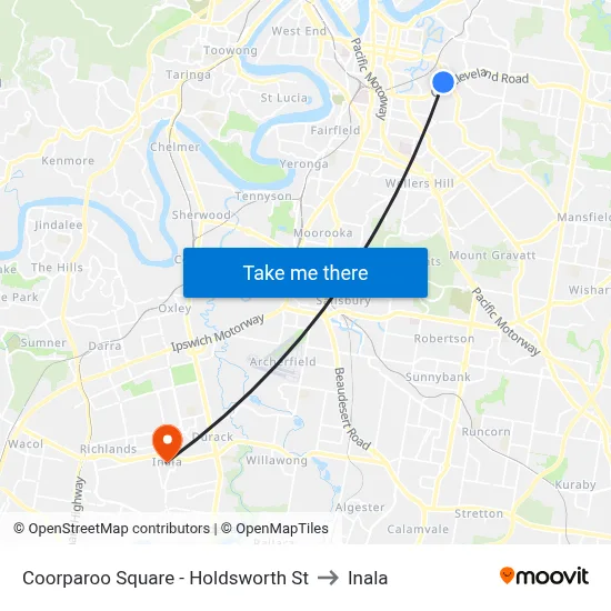 Coorparoo Square - Holdsworth St to Inala map