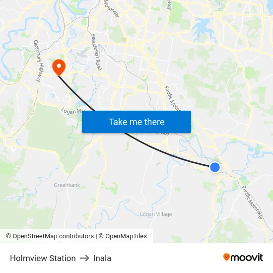 Holmview Station to Inala map