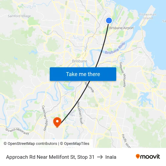 Approach Rd Near Mellifont St, Stop 31 to Inala map
